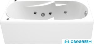 Ванна BAS Ибица 150x70 с гидромассажем Flat Brass