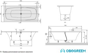Ванна Villeroy & Boch My Art Emotion Duo (BQ199MYA2C1V) 190x90
