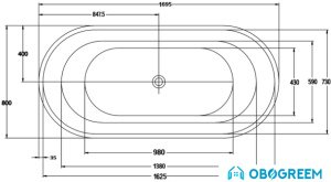 Ванна BelBagno BB40 170x80