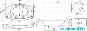 Ванна Ravak Evolution PU Plus 102x180