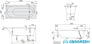 Ванна Villeroy & Boch Oberon 160x75 UBQ160OBE2V