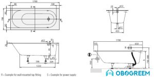 Ванна Villeroy & Boch Oberon 170x70 [UAP177OBE2A1V-01.61]