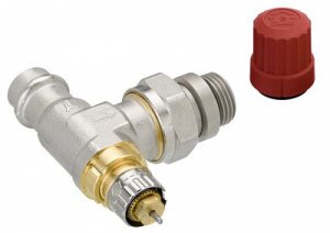 Клапан для гравитационных систем Danfoss серия RA-N Press, Ду 15, угловой, версия UK, никелированный, для прессового соединения, 013G3239
