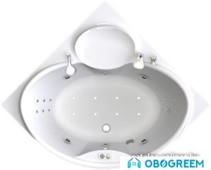 Ванна Aquatek Эпсилон 150x150 (с гидромассажем и экраном)