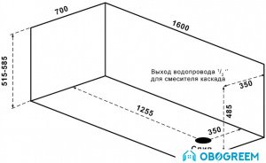 Ванна BAS Гоа 160х70