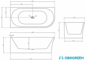 Ванна Abber AB9257-1.7 L 170x78