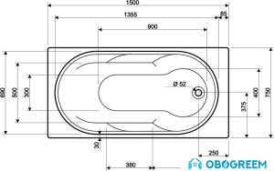 Ванна Kolo Laguna 150х75