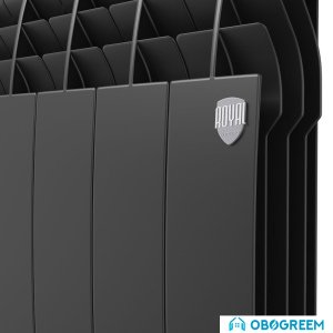 Алюминиевый радиатор Royal Thermo Biliner Alum 500 Noir Sable (2 секции)