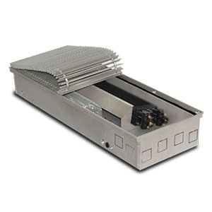 Внутрипольный конвектор PrimoClima PCVNE125-1250 с вентилятором, решетка из алюминия анодированного в натуральный цвет