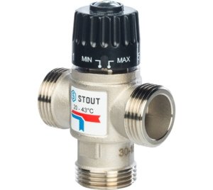 SVM-0020-254325 STOUT Трехходовой смесительный клапан для систем отопления и ГВС 1