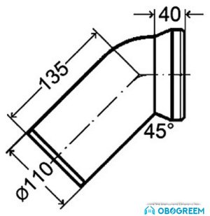 Фитинг Viega Соединительный отвод 45° DN100 101718