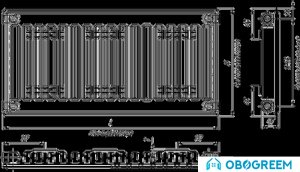 Стальной панельный радиатор Лидея ЛК 11-515 тип 11 500x1500