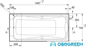 Ванна Jacob Delafon Odeon Up 150x70 [E6060]