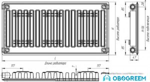 Стальной панельный радиатор Лидея ЛК 11-720 700x2000