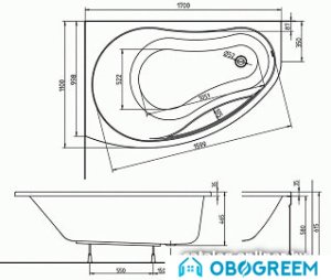 Ванна Kolo Promise 170x110L XWA3271000 (с экраном)