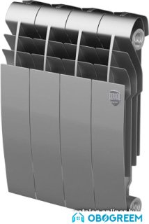 Биметаллический радиатор Royal Thermo BiLiner 350 Silver Satin (4 секции)