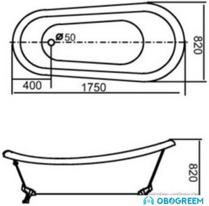 Ванна Gemy G9030A 82x175