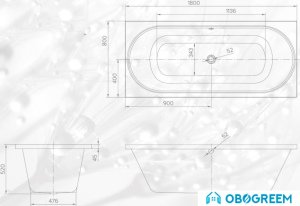 Ванна Alvaro Banos Barcelona 180x80