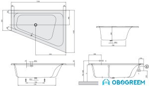 Ванна Villeroy & Boch Loop & Friends 175x135 UBA175LFS9REV