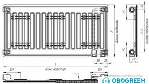 Стальной панельный радиатор Лидея ЛК 10-620 600x2000