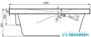 Ванна Jika Maggiore 150x150 Standart [2.3787.1.000.670.1]