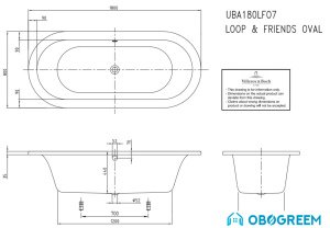 Ванна Villeroy & Boch Loop & Friends 180x80 UBA180LFO7V