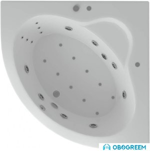 Ванна Aquatek Калипсо 146x146 (гидромассаж 4 плоских форсунки, экран)