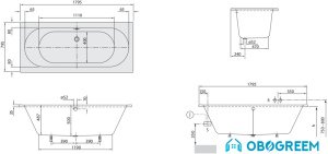 Ванна Villeroy & Boch O.novo 180x80 [UBA180CAS2V-01]