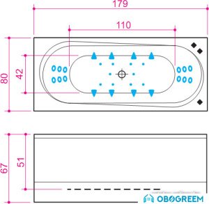 Ванна Balteco Modul 18 S4 179x80