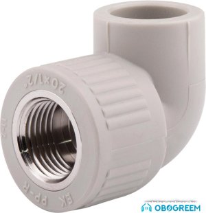 Фитинг Wavin Ekoplastik Угольник ПП с внутр.резьб. 25x1/2'' [SKOI02520E]