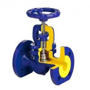 Клапан запорный BROEN V215 - Ду50 (ф/ф, PN16, Tmax-300°С, чугун, графитовое уплотнение)