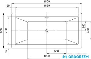 Ванна Aquatek Панацея 180x90