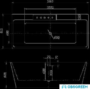 Ванна BelBagno BB19 181x81