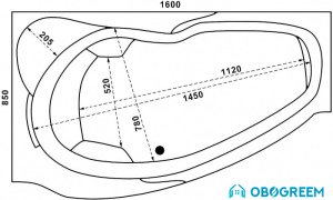 Ванна BAS Мартиника 160x85L