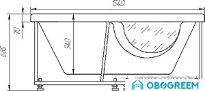 Ванна Aquatek Борей 148.5x148.5