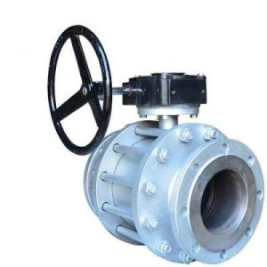 Фланцевый стальной шаровой кран Dn 125/100 под редуктор PN16, L-255 11c341п Breeze