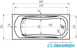 Ванна 1Марка Classic 150x70