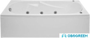 Ванна BAS Мальдива 160x70 с гидромассажем Flat Brass