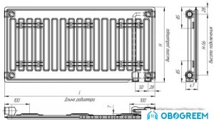 Стальной панельный радиатор Лидея ЛК 10-617 600x1700