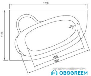 Ванна Artel Plast Стелла 170x110 (правая)