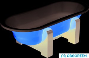 Ванна BLB Duo Comfort Oval Woodline 180x80 (желтый металлик)