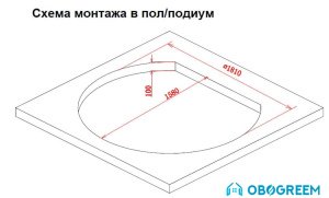 Ванна Gemy G9053 B 185x162 (с гидромассажем)