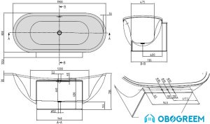 Ванна Villeroy & Boch My Nature (BA190NAT9C1V) 190x80