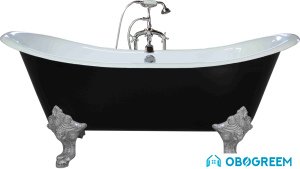 Ванна Goldman Glossy 183x77 Black