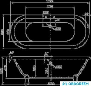 Ванна BelBagno BB21 177.4x80.5