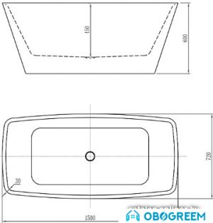 Ванна Aquanet Joy 150x72