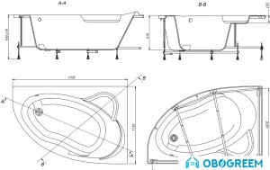 Ванна Roca Luna 170x115 L ZRU9302911