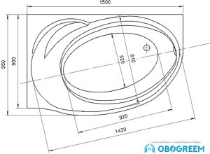 Ванна Aquatek Бетта 170x95