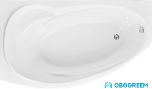 Ванна Aquanet Jersey 170x90 L (с каркасом и экраном)