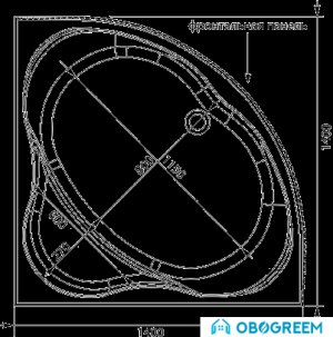 Ванна Aquanet Palau 140x140